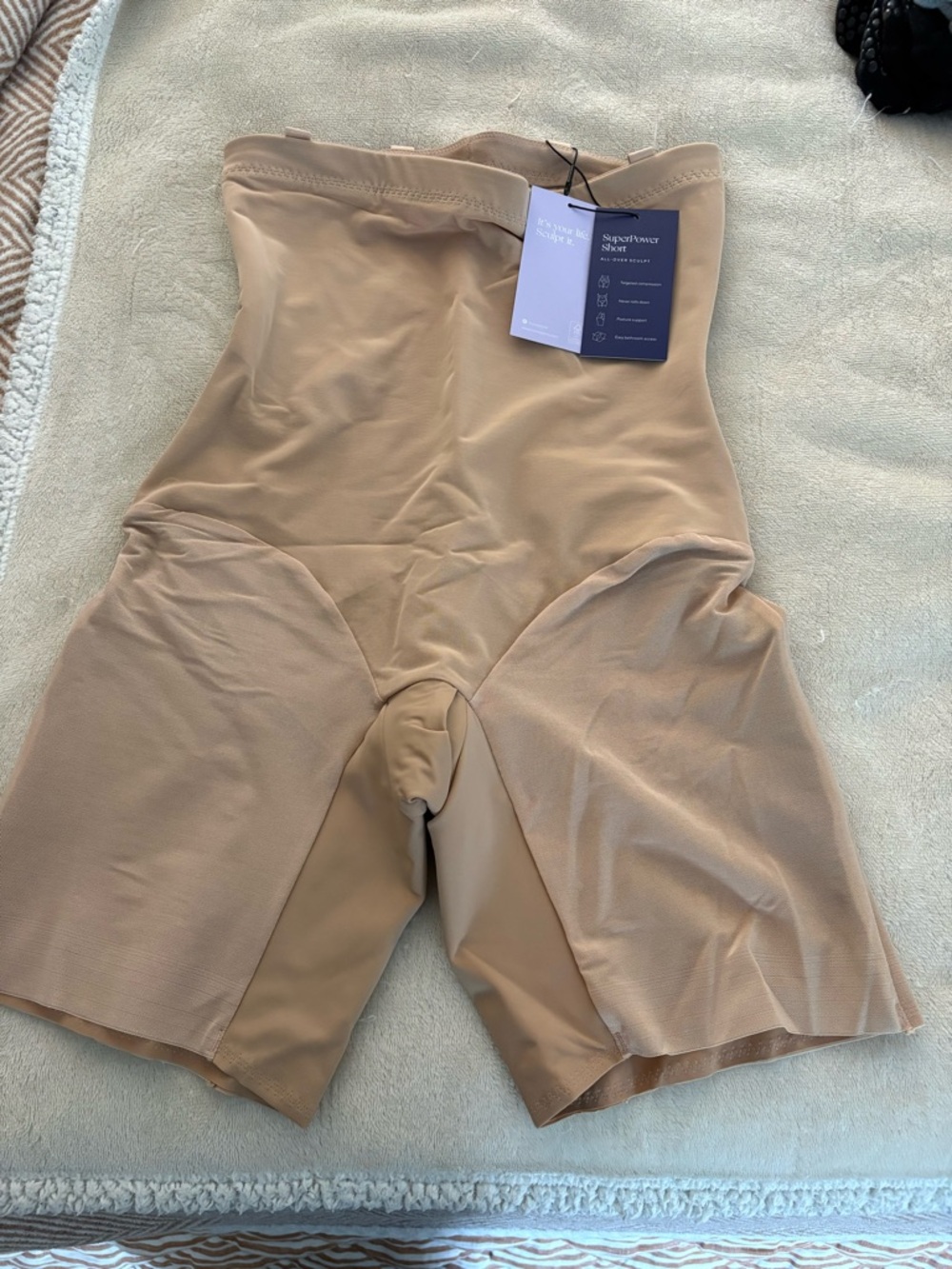 Honeylove High-Waist Sculpting Shorts in Nude